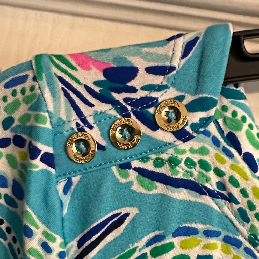 Lilly Pulitzer Turquoise Floral Print Midi Dress - Picture 4 of 9